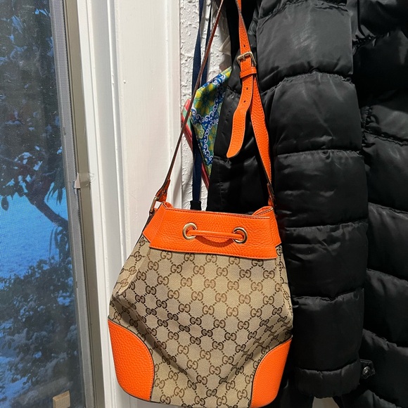Gucci Orange and Tan Shoulder Bag - Picture 2 of 6